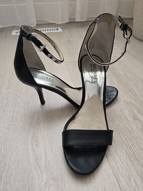 Michael Kors Black Ankle-Strap Stiletto Sandals Size 7